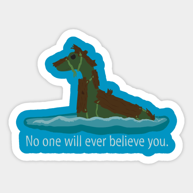 Stealth Nessie Sticker by MadArtisan